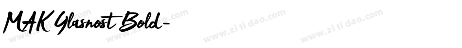 MAK Glasnost Bold字体转换